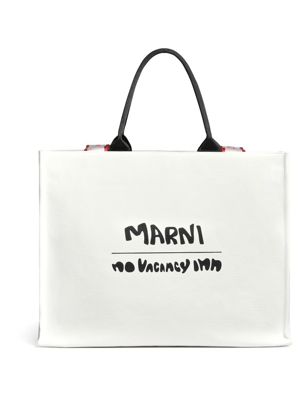 Marni: Bolsos Shopping - Bolso Shopping - Blanco
