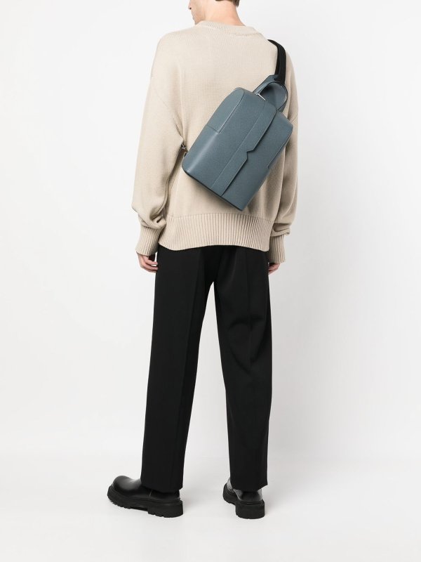 VALEXTRA: backpacks online - V-line leather backpack