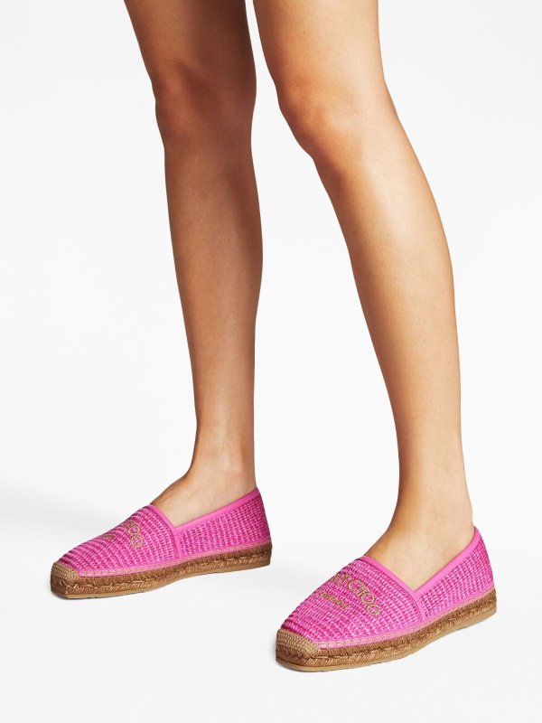 Espadrille raffia logo shop online: JIMMY CHOO