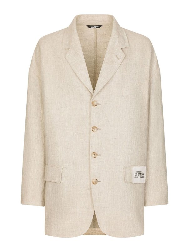 DOLCE & GABBANA: Vestes de costume - Blazer - Blanc