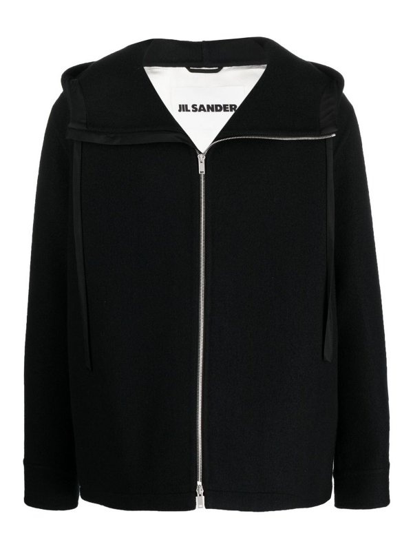 JIL SANDER: casual jackets - Hooded casual jacket