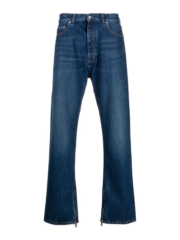 OFF-WHITE: Jeans à jambe droite - Jean Droit - Bleu