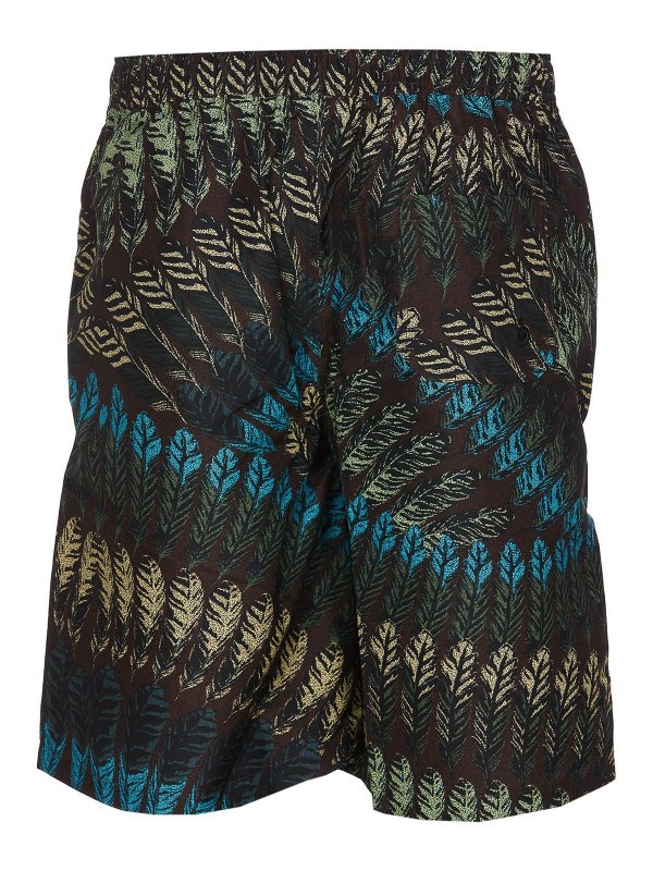 Marcelo Burlon County Of Milan: pantaloni shorts online - Costume da bagno in piume Aop