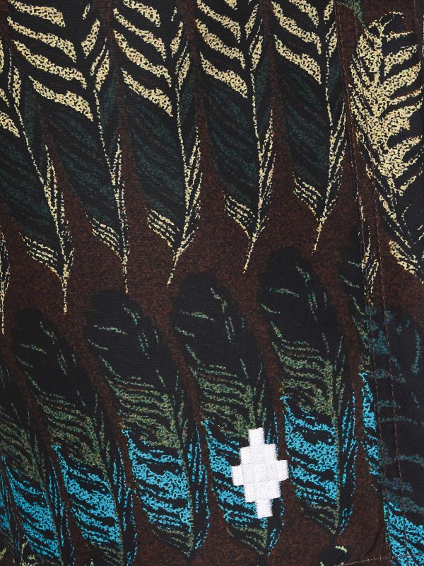 iKRIX Marcelo Burlon County Of Milan: pantaloni shorts - Costume da bagno in piume Aop