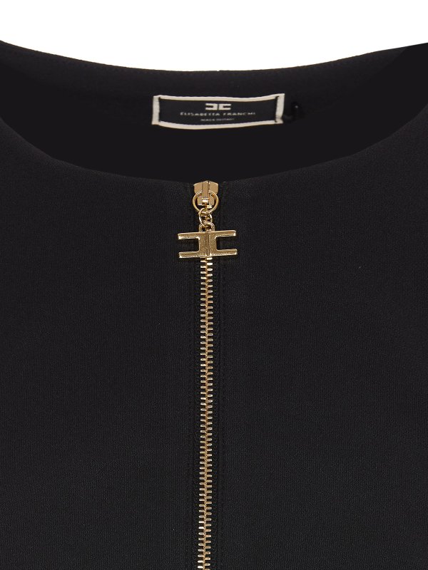 クルーネック - 黒 shop online: ELISABETTA FRANCHI