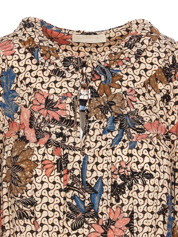 膝丈ドレス - ベージュ shop online: ULLA JOHNSON