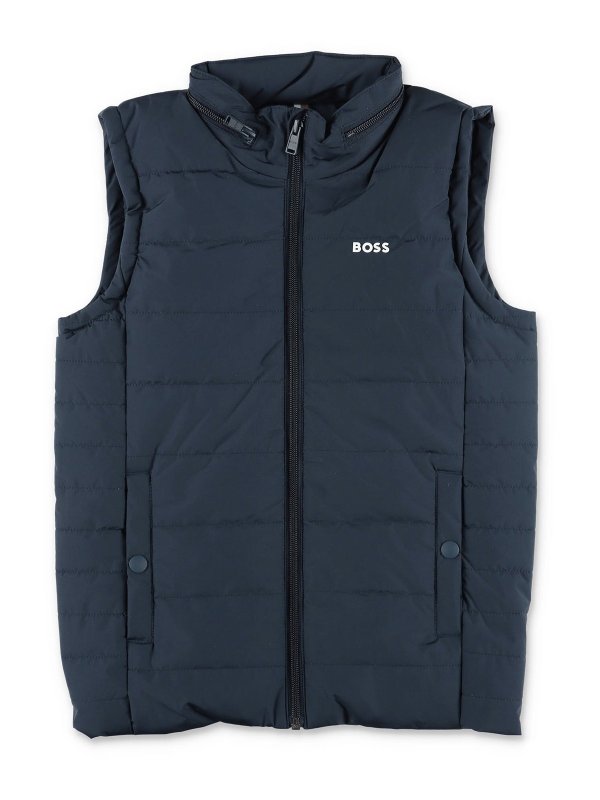 Hugo Boss: Chaquetas y Chaquetones acolchados - Chaleco - Azul