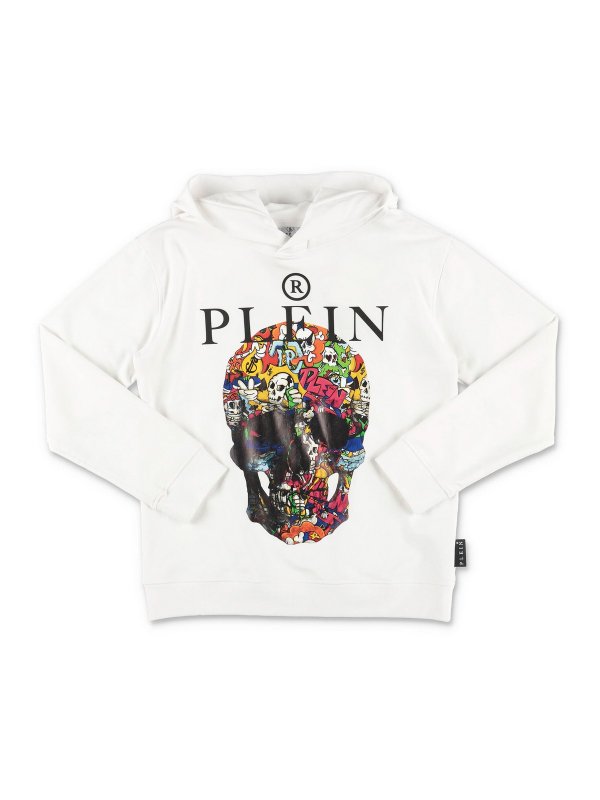 PHILIPP PLEIN: Sweatshirts & Pulls - Sweat-Shirts - Blanc