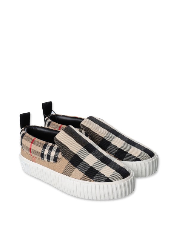 BURBERRY: trainers - Andrew check boy burberry slip on sneakers