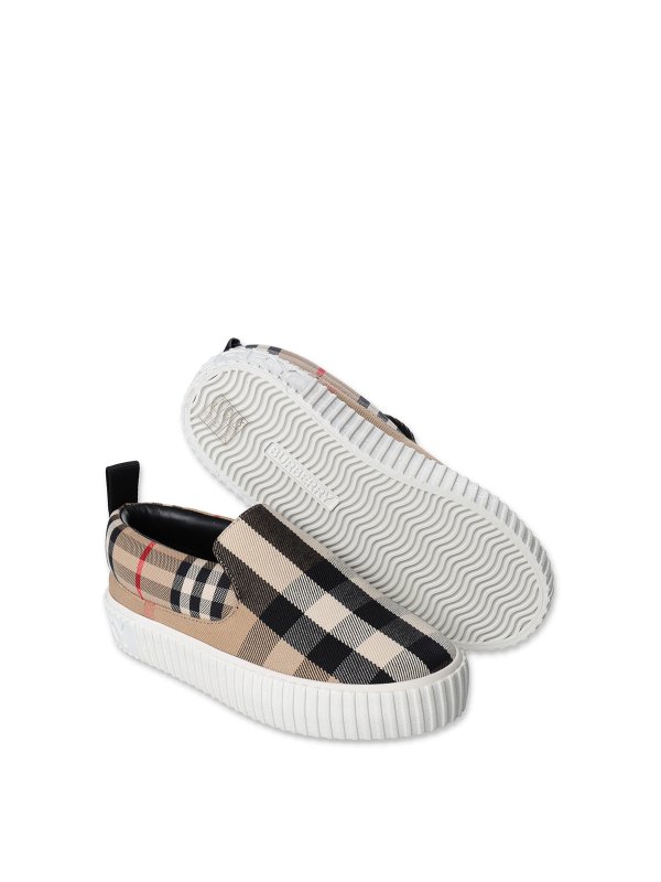BURBERRY: trainers online - Andrew check boy burberry slip on sneakers