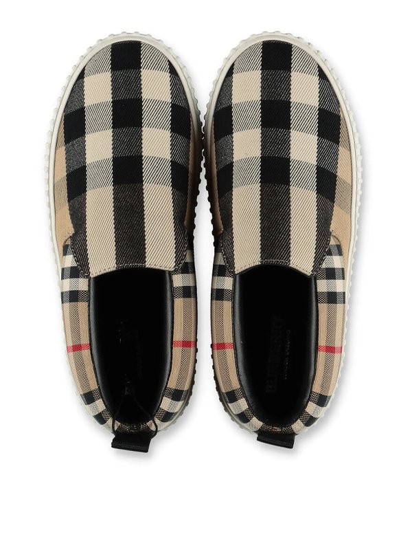 Andrew check boy burberry slip on sneakers shop online: BURBERRY