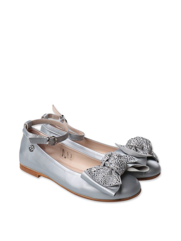 FLORENS: フラットシューズ - フラットシューズ - 銀