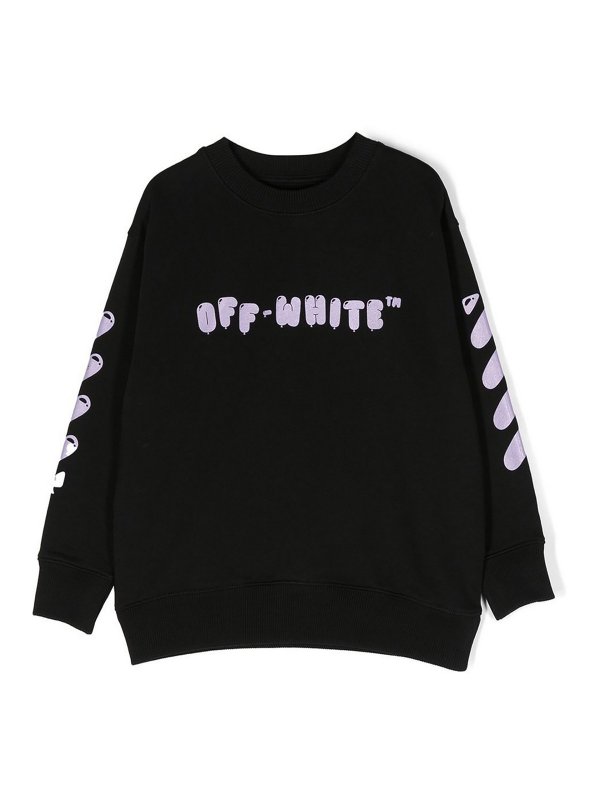 OFF-WHITE: Sweatshirts & Pulls - Pull Col Rond - Violet Clair