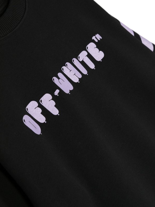 OFF-WHITE: Sweatshirts & Pulls online - Pull Col Rond - Violet Clair