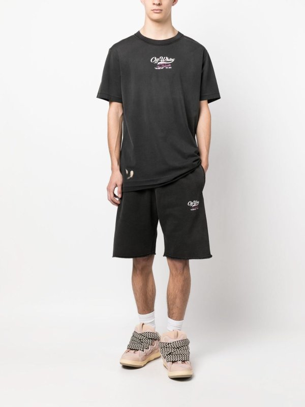 Logo-print cotton t-shirt shop online: OFF-WHITE