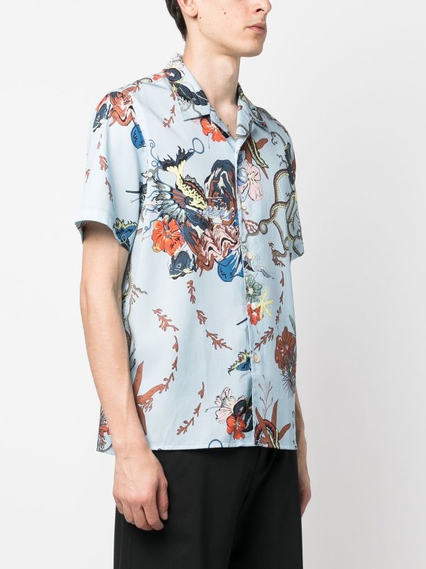 PAUL SMITH: camicie online - Camicia a maniche corte con stampa grafica
