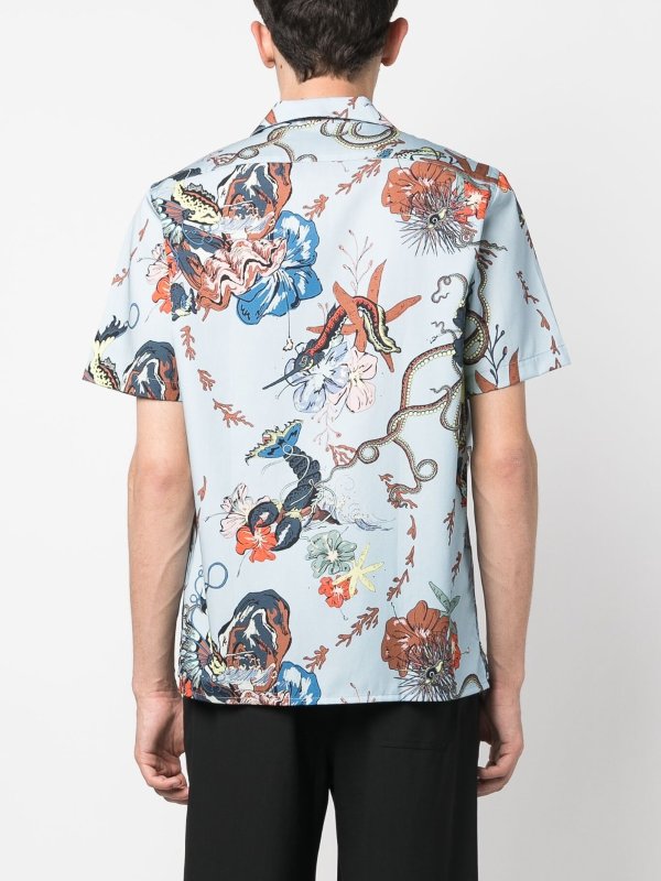 Camicia a maniche corte con stampa grafica shop online: PAUL SMITH