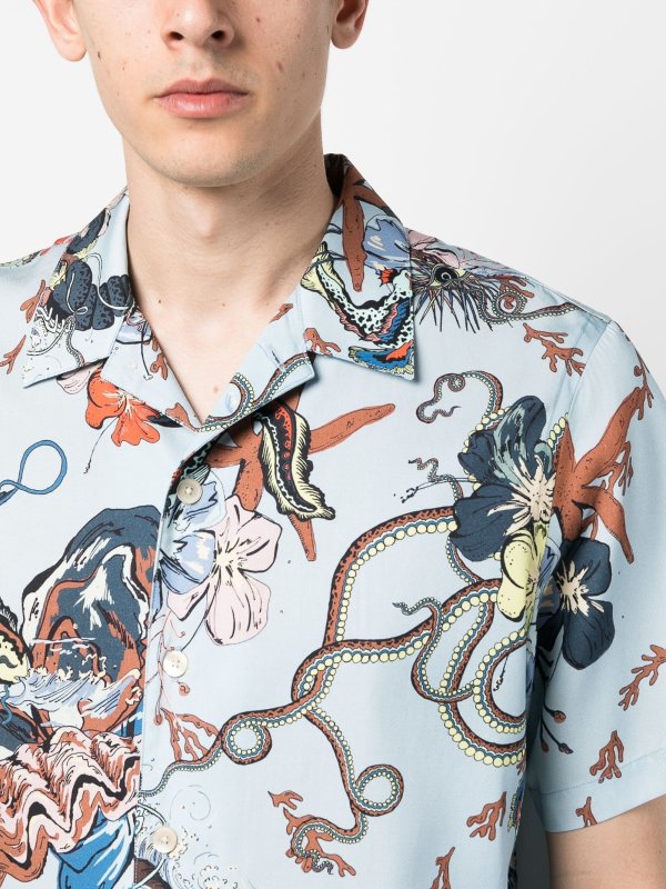 PAUL SMITH buy online Camicia a maniche corte con stampa grafica