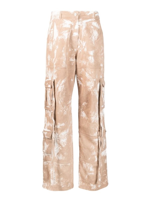 ANDREĀDAMO: casual trousers - Tie dye cargo pants