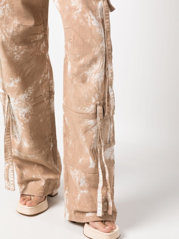 ANDREĀDAMO: casual trousers online - Tie dye cargo pants