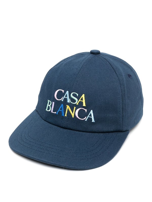 CASABLANCA: hats & caps - Logo embroidered baseball cap