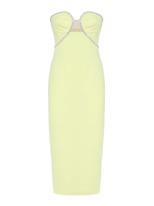 Self Portrait: ニーレングスドレス - 膝丈ドレス - 緑