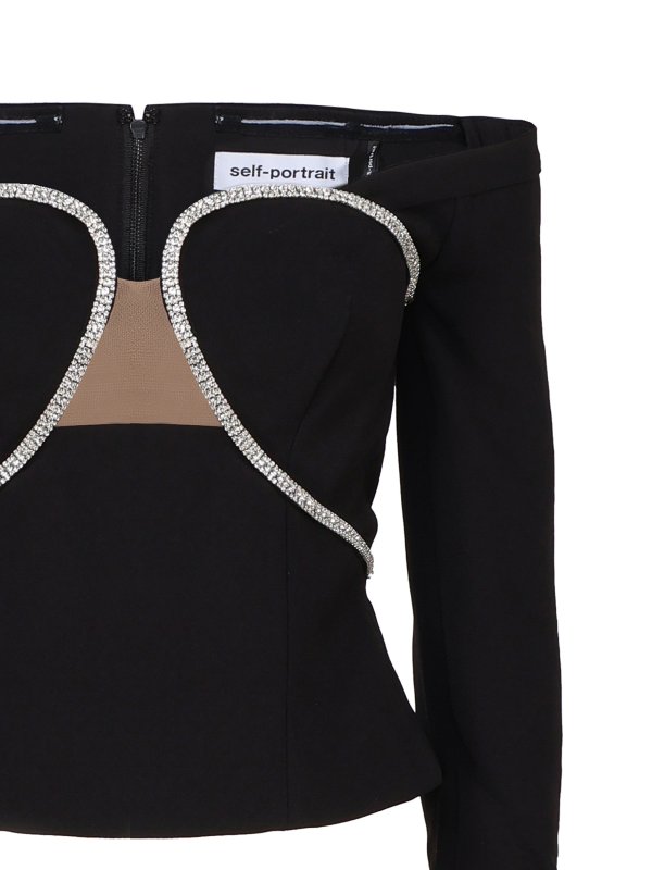 iKRIX Self Portrait: Tops und Tank Tops - Top - Schwarz