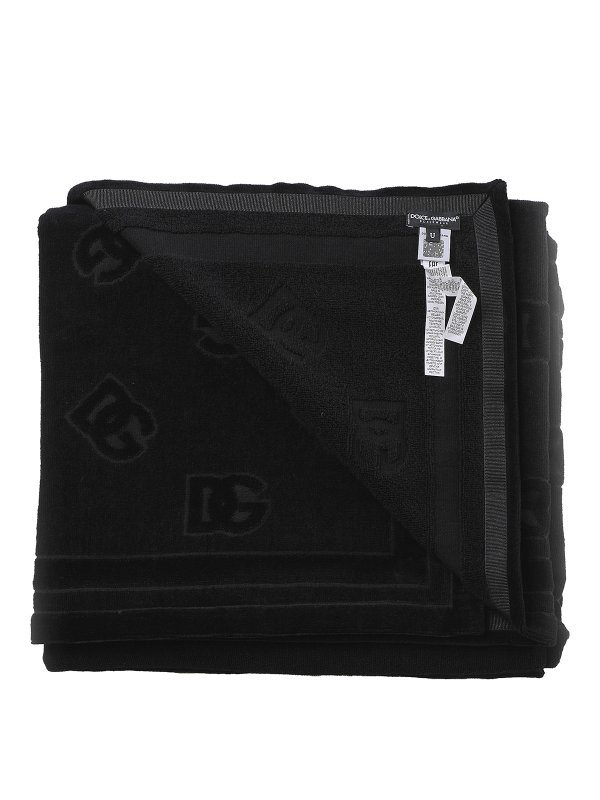DOLCE & GABBANA: beach accessories online - Dg monogram jacquard cotton beach towel