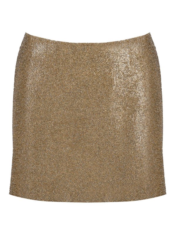 NU: Faldas media pierna y semilargas - Falda Semilarga - Dorado