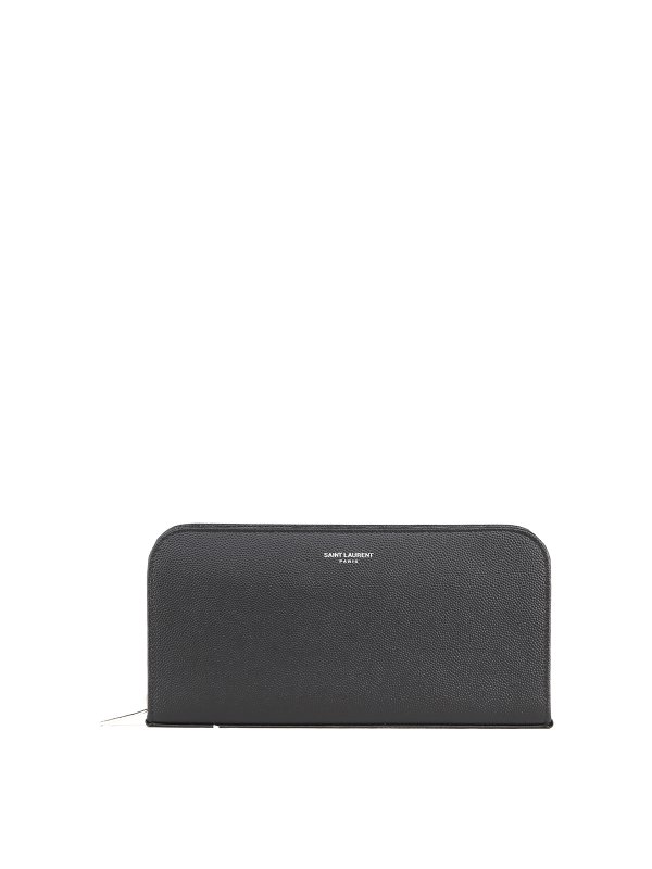 SAINT LAURENT: wallets & purses - Leather wallet with zip