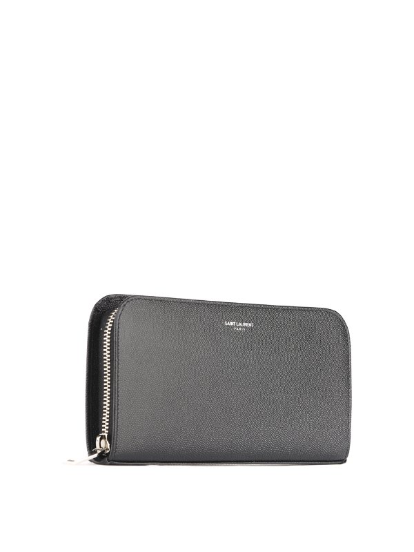 SAINT LAURENT: wallets & purses online - Leather wallet with zip