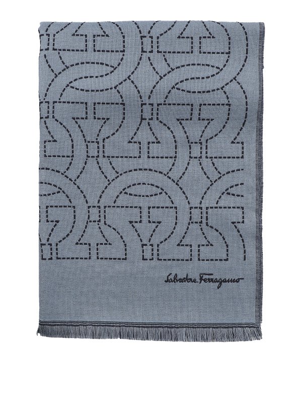 SALVATORE FERRAGAMO: スカーフ - スカーフ - グレー