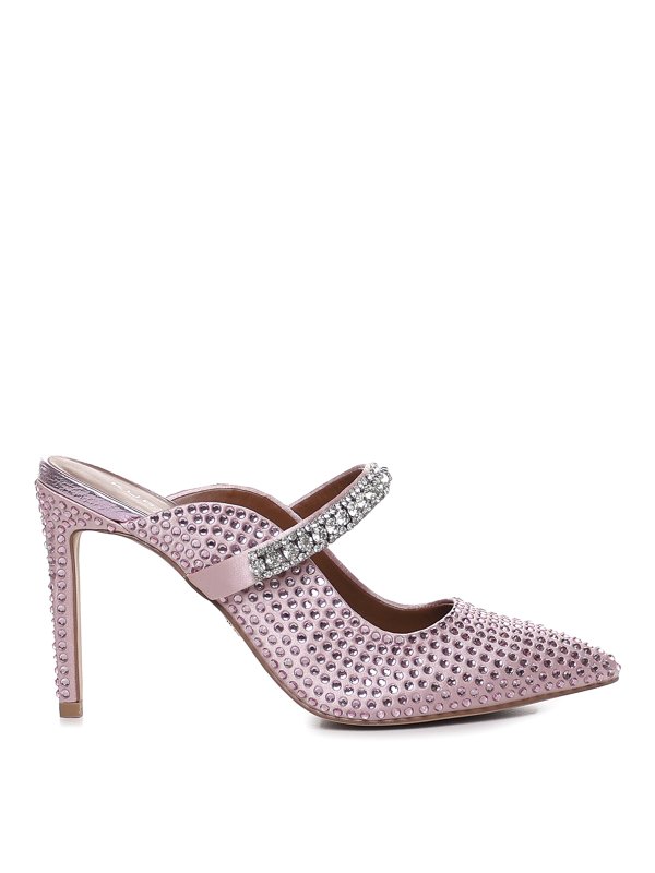 KURT GEIGER: court shoes - Rhinestone and satin pumps