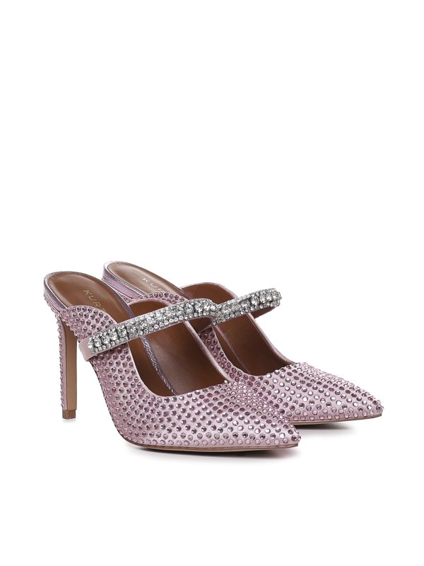 KURT GEIGER: court shoes online - Rhinestone and satin pumps
