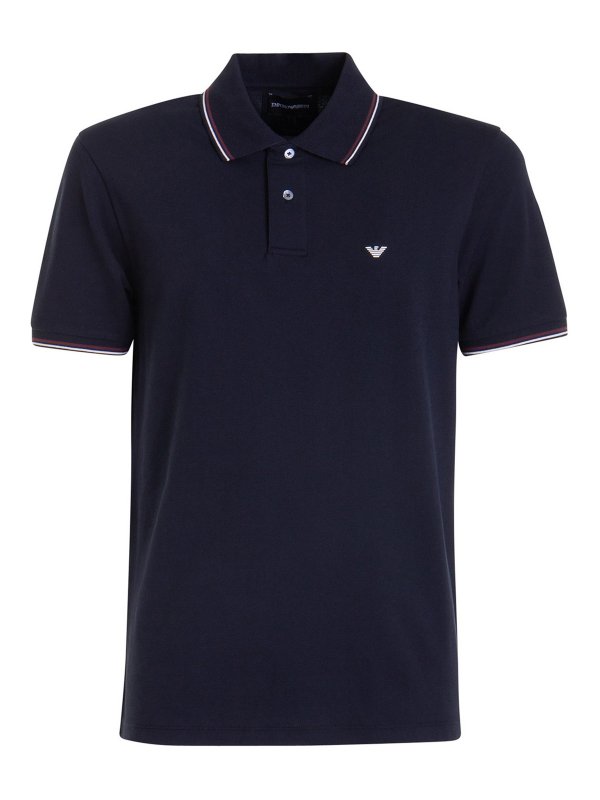 EMPORIO ARMANI: ポロシャツ - ポロシャツ - ブルー