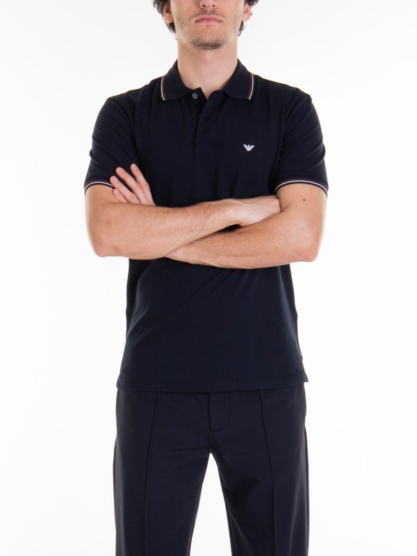 EMPORIO ARMANI: ポロシャツ online - ポロシャツ - ブルー