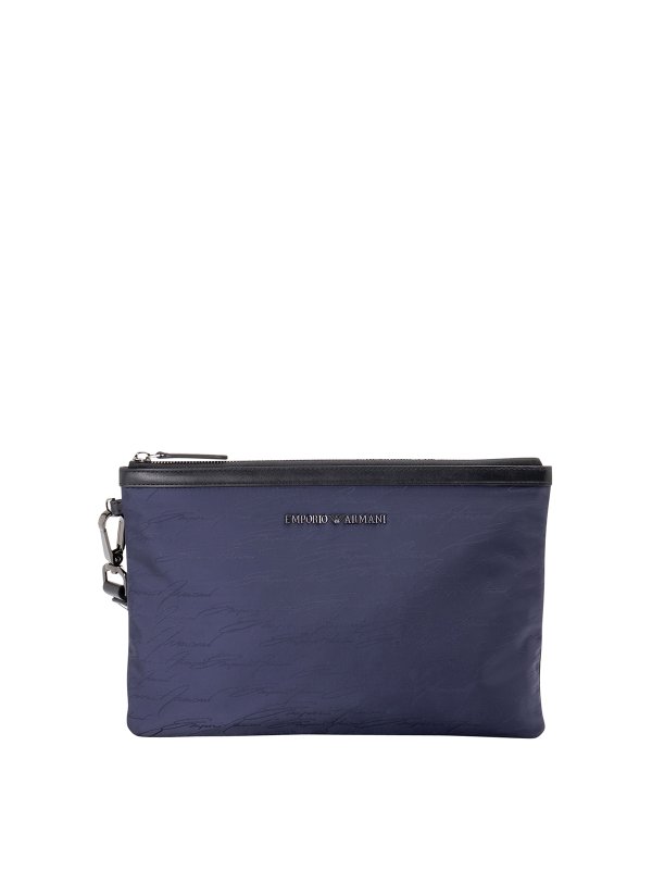 EMPORIO ARMANI: Clutch - Pochette - Bleu