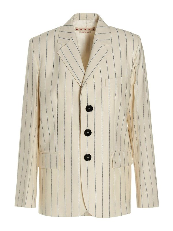 Marni: blazers - Single-breasted blazer jacket
