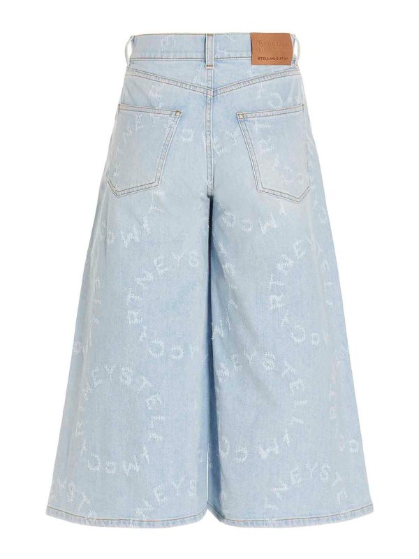STELLA McCARTNEY: straight leg jeans online - blue laser shorts
