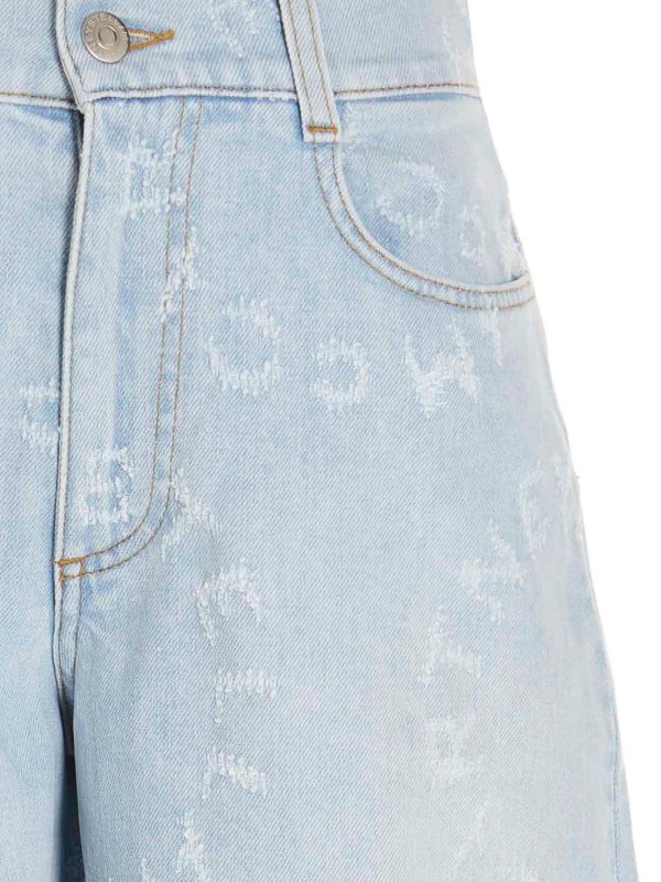 iKRIX STELLA McCARTNEY: straight leg jeans - blue laser shorts