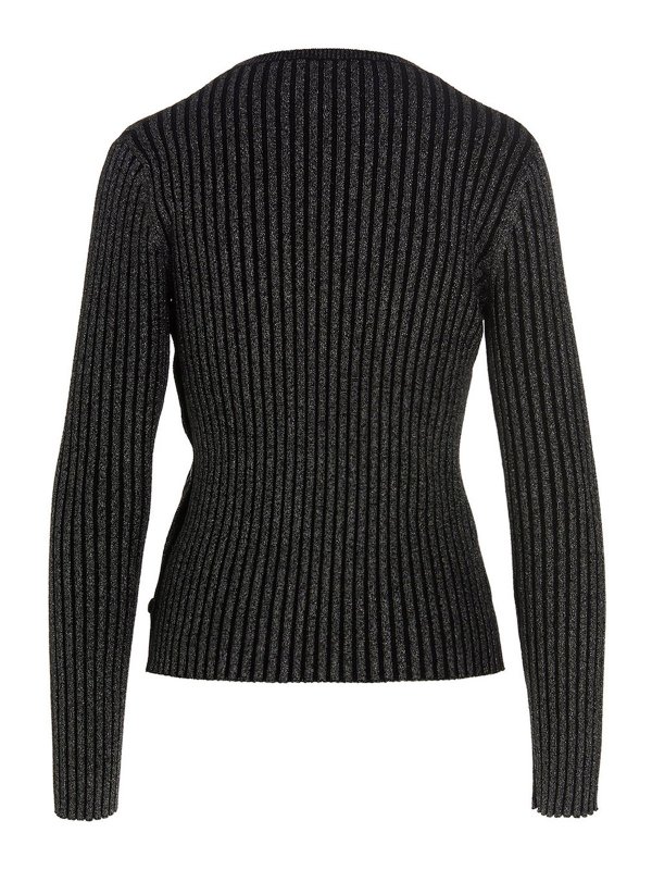 TORY BURCH: Strickpullover mit Rundhalsausschnitt online - Rundhalspullover - Schwarz