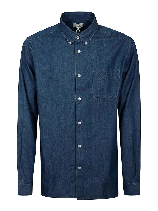WOOLRICH: shirts - Classic indigo shirt
