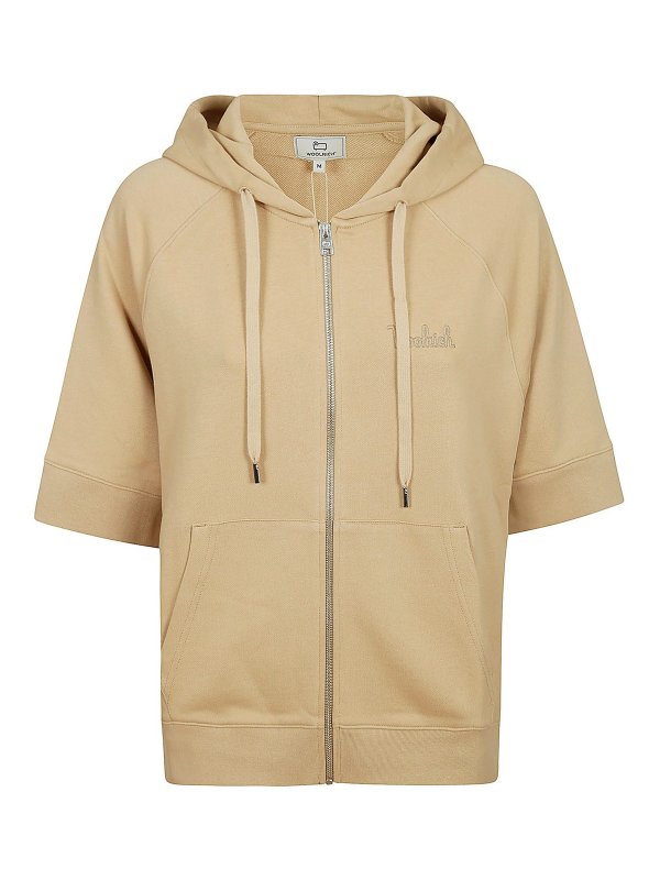 WOOLRICH: Sweatshirts & Sweaters - Logo full zip hoodie