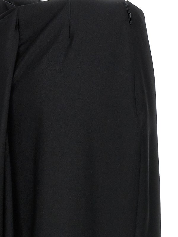 slashed drape skirt shop online: ALEXANDER MCQUEEN