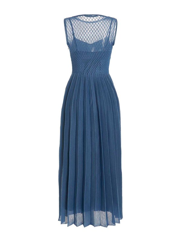 ANTONINO VALENTI: ニーレングスドレス online - 膝丈ドレス - ライトブルー