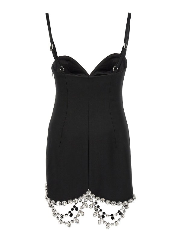 AREA: abiti corti online - mini abito drappeggiato di cristalli