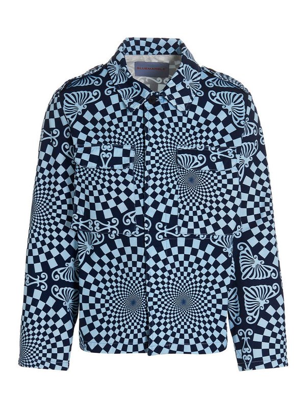 BLUEMARBLE: casual jackets - folk checkerboard jacket