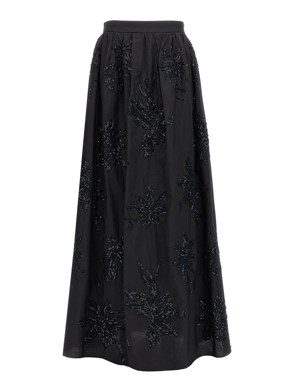 BRUNELLO CUCINELLI: Faldas media pierna y semilargas - Falda Semilarga - Negro