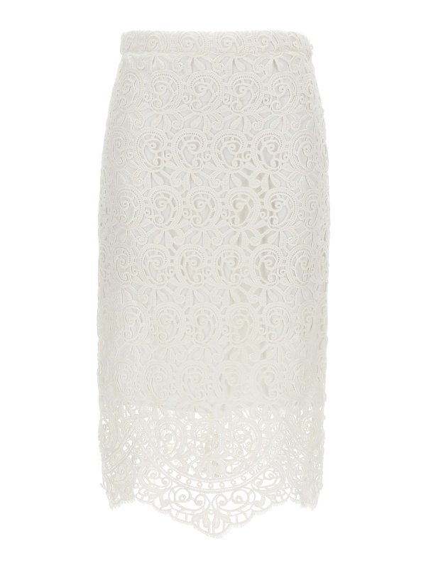 BURBERRY: Knielange und Midi Röcke - Midirock - Weiß