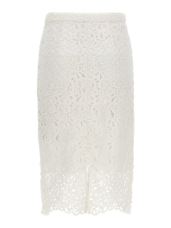 BURBERRY: Knielange und Midi Röcke online - Midirock - Weiß